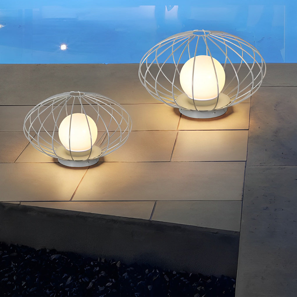 Mushroom Cage Shape LED Waterproof Modern Lawn Lamp Outdoor Lights-Lighom
