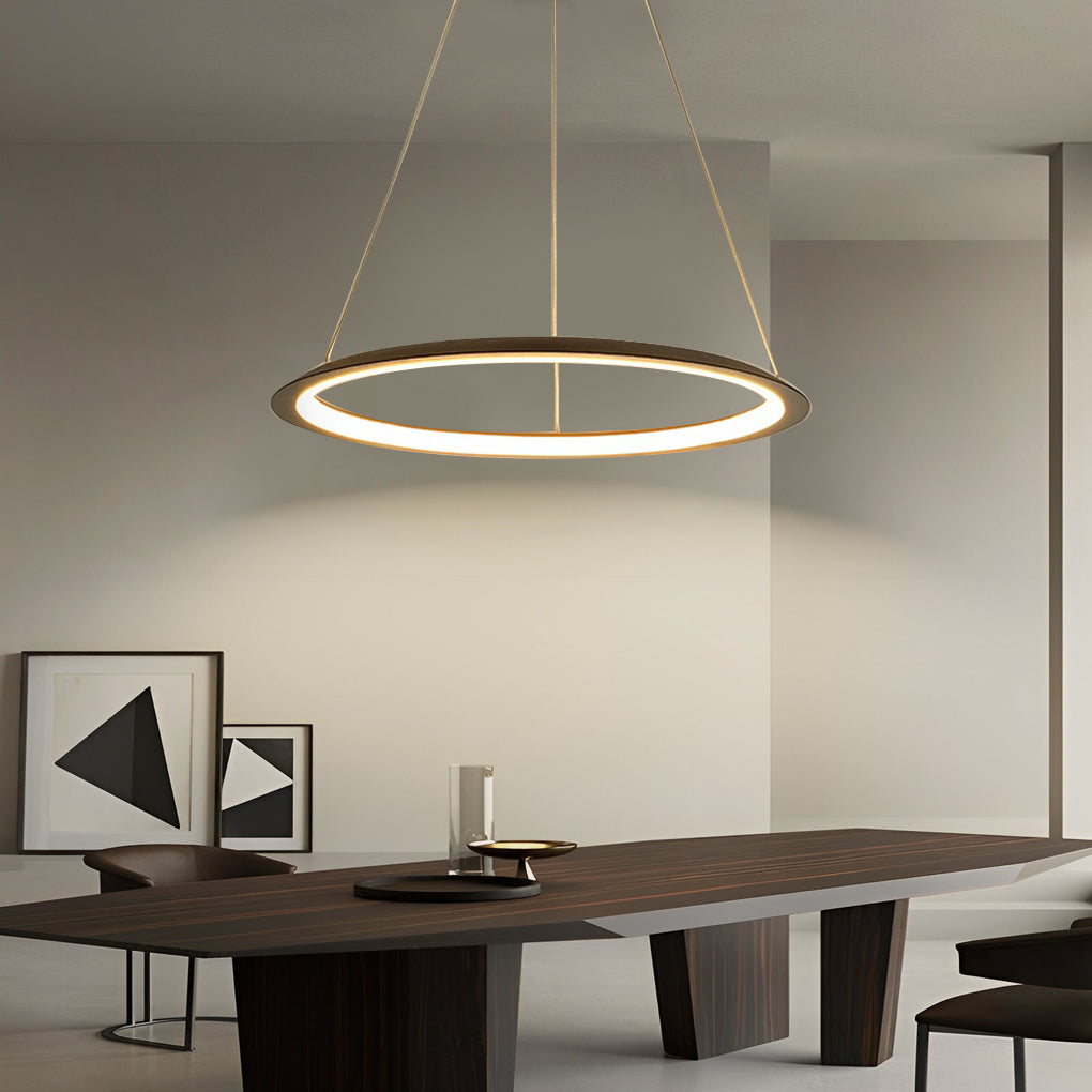 Minimalist Round LED Dimmable Nordic Chandelier