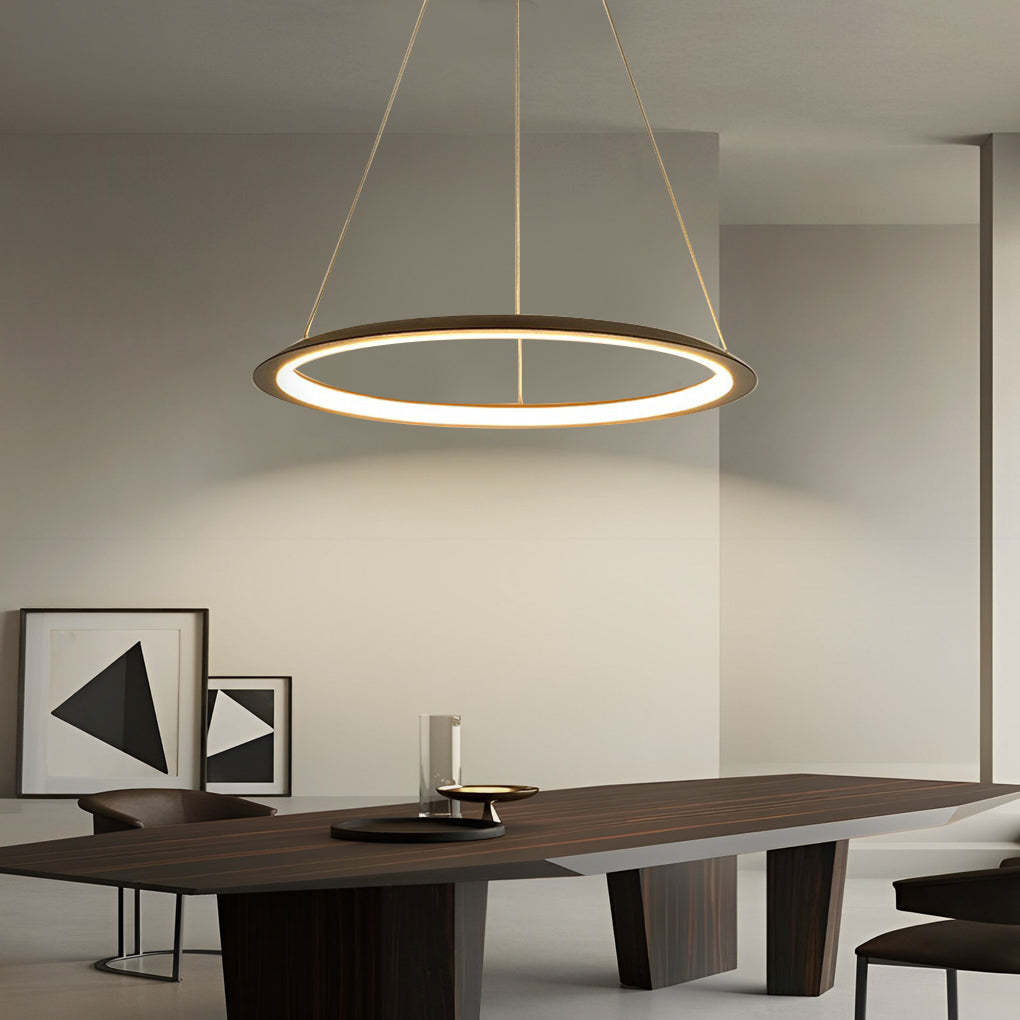 Minimalist Round LED Dimmable Nordic Chandelier