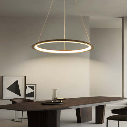 Minimalist Round LED Dimmable Nordic Chandelier