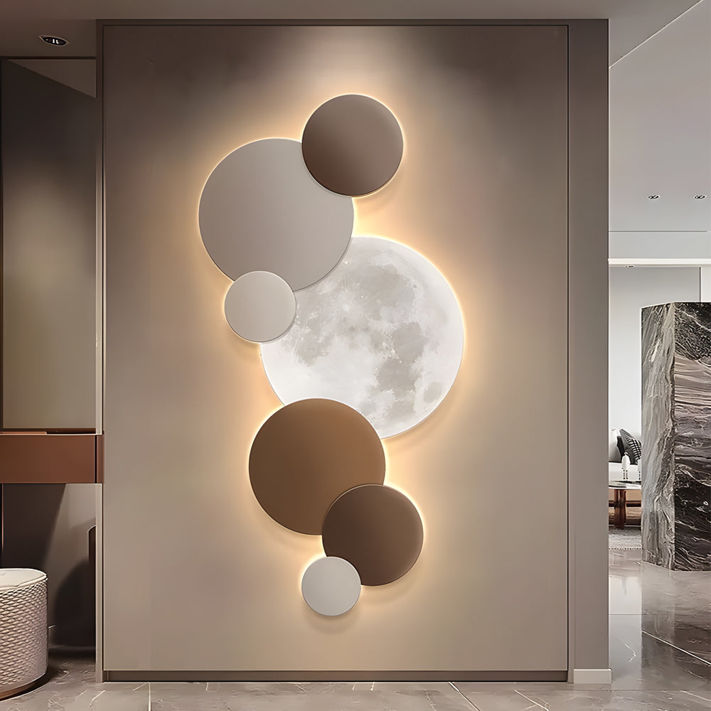 Lunar Glow Round LED Wall Sconce-Lighom