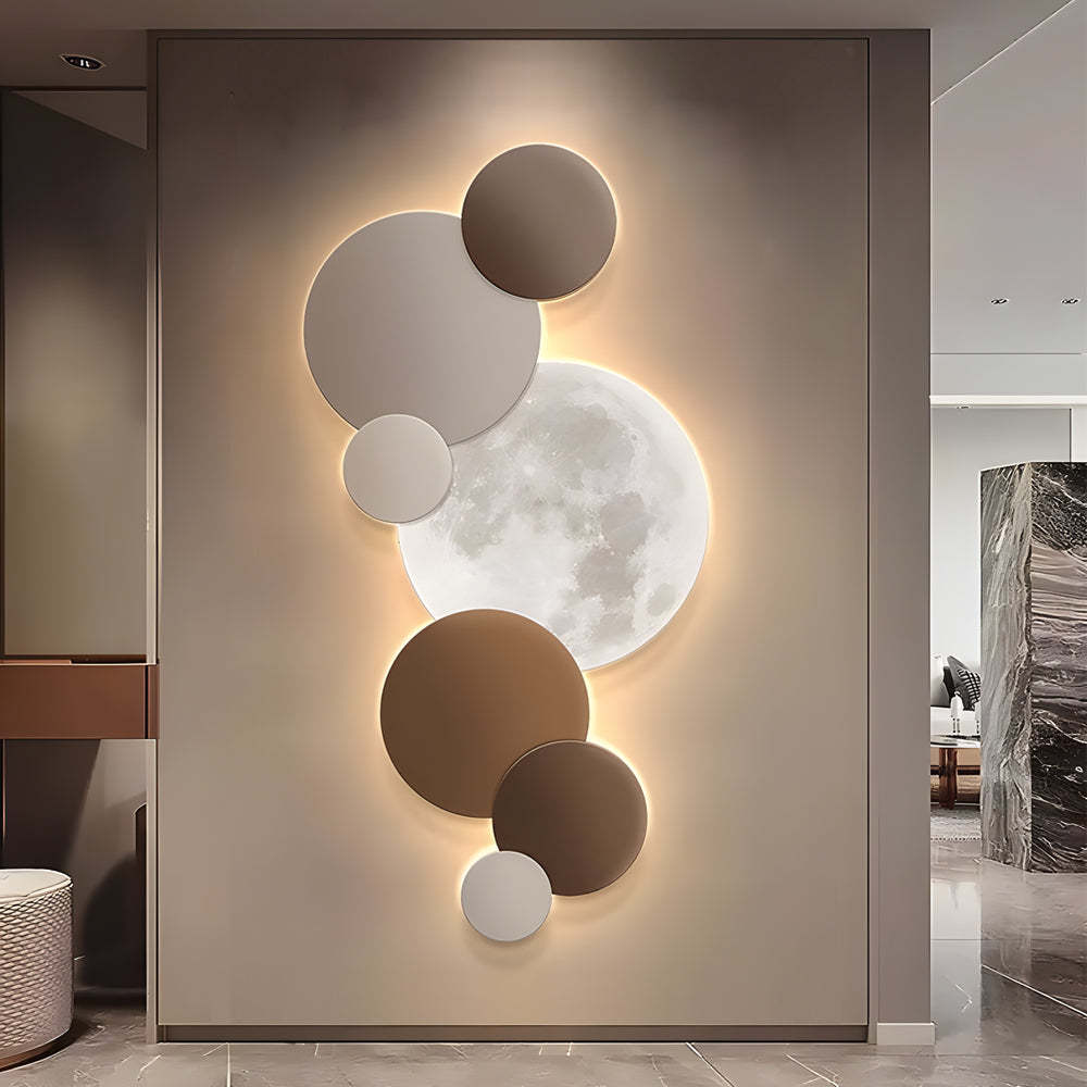 Lunar Glow Round LED Wall Sconce-Lighom