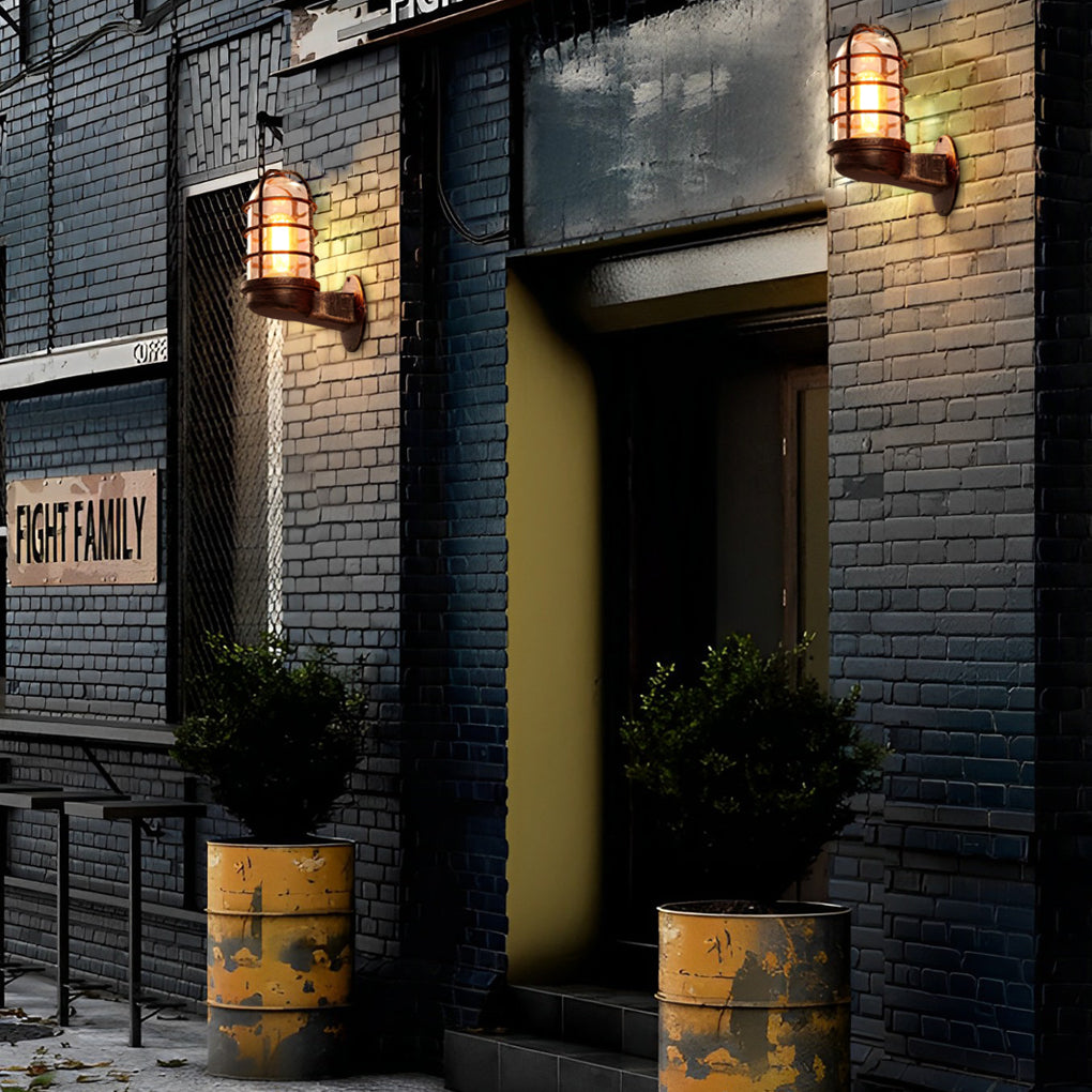 Bronze metal american retro outdoor wall lighting - modern