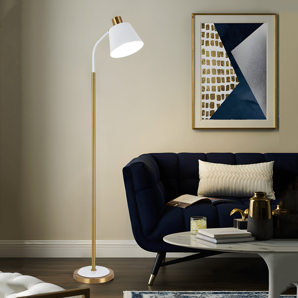 62" Metal 1-Bulb Rotatable Reading Floor Lamp