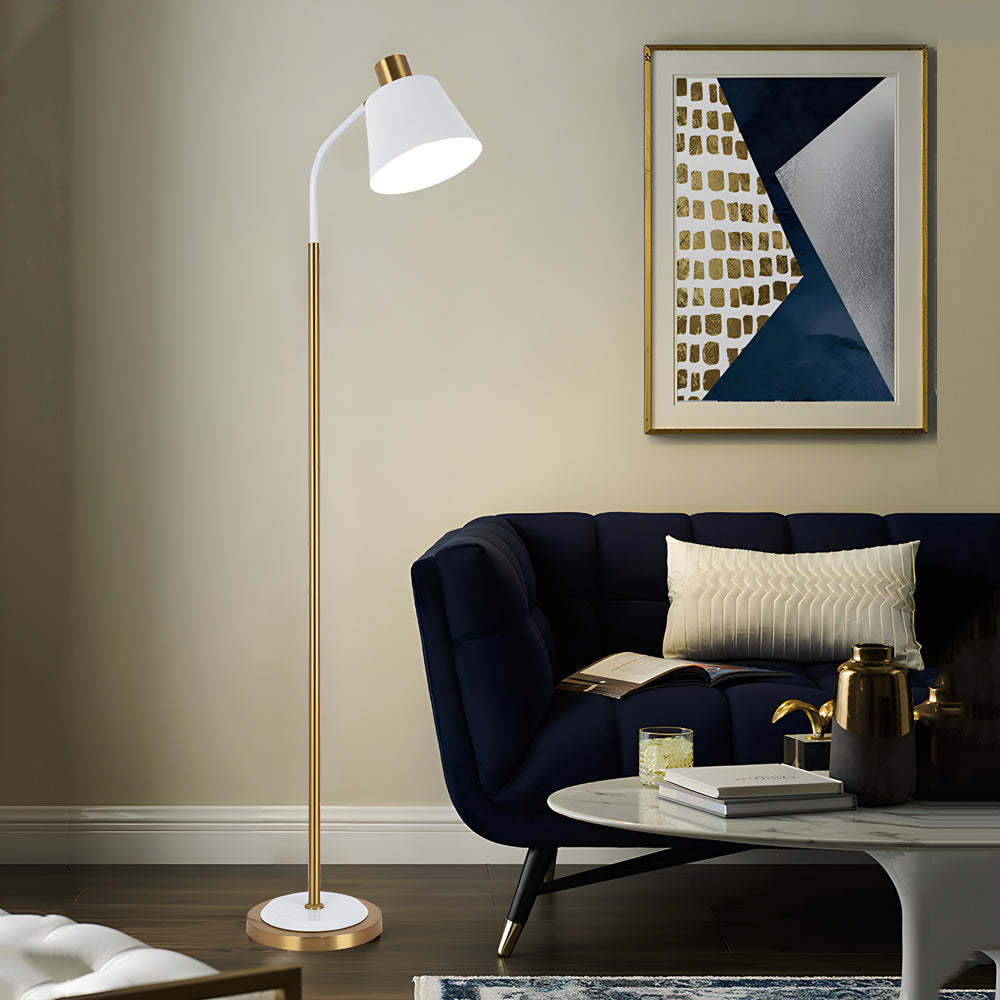 62" Metal 1-Bulb Rotatable Reading Floor Lamp