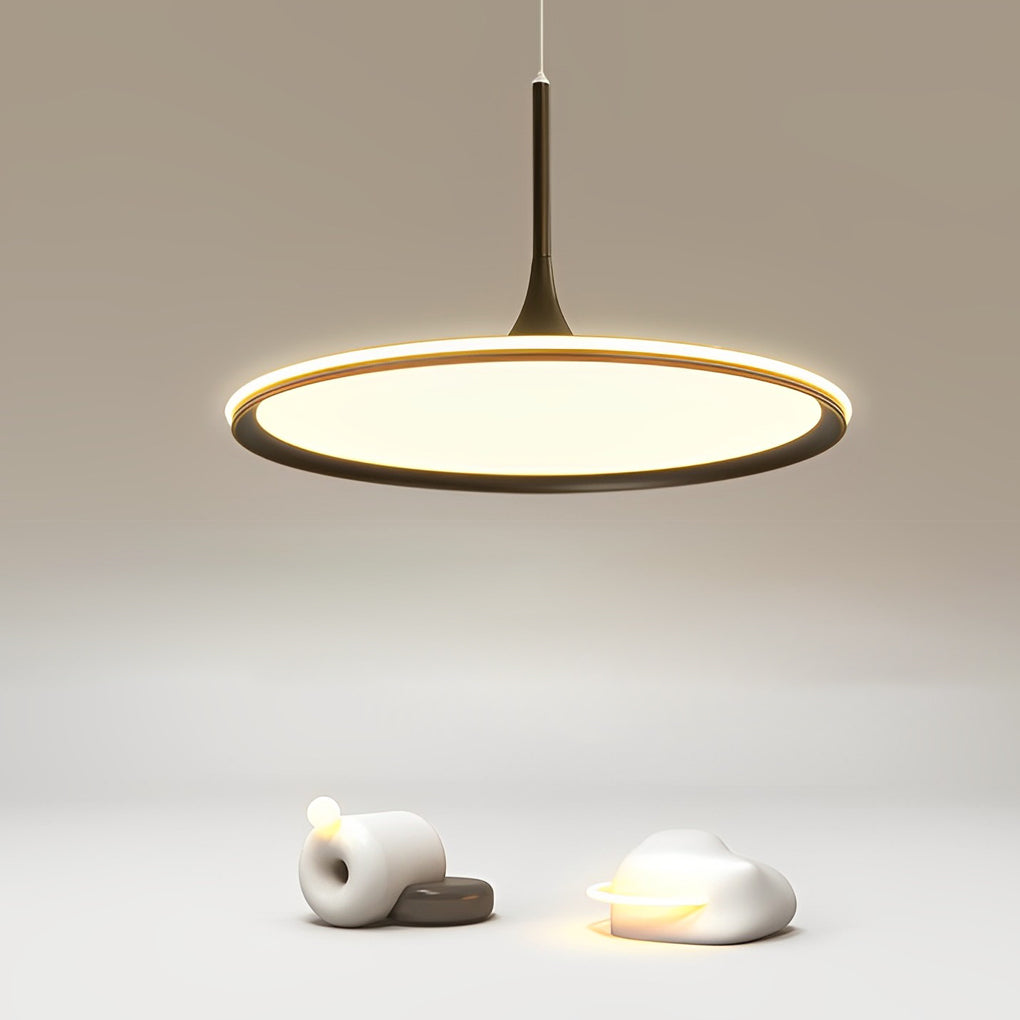 Round Ultra-Thin Minimalist LED Nordic Pendant