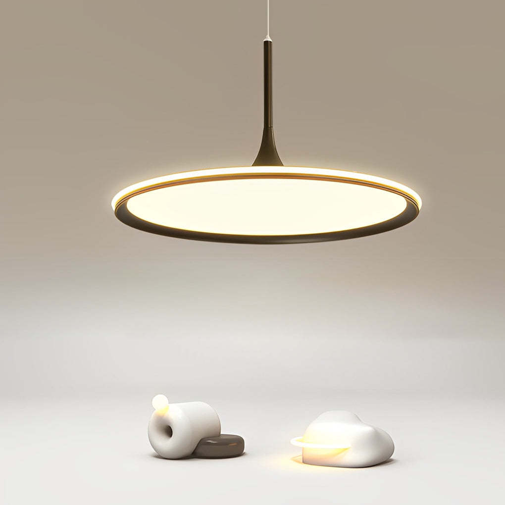 Round Ultra-Thin Minimalist LED Nordic Pendant