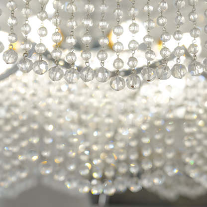 Pagoda Crystal LED Dimmable Chrome Chandelier