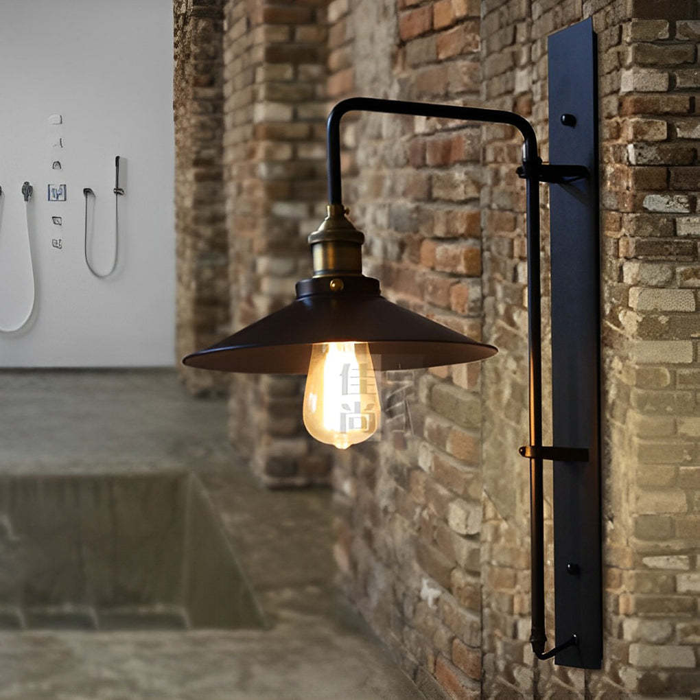 Adjustable Black Retro Industrial Wall Sconce