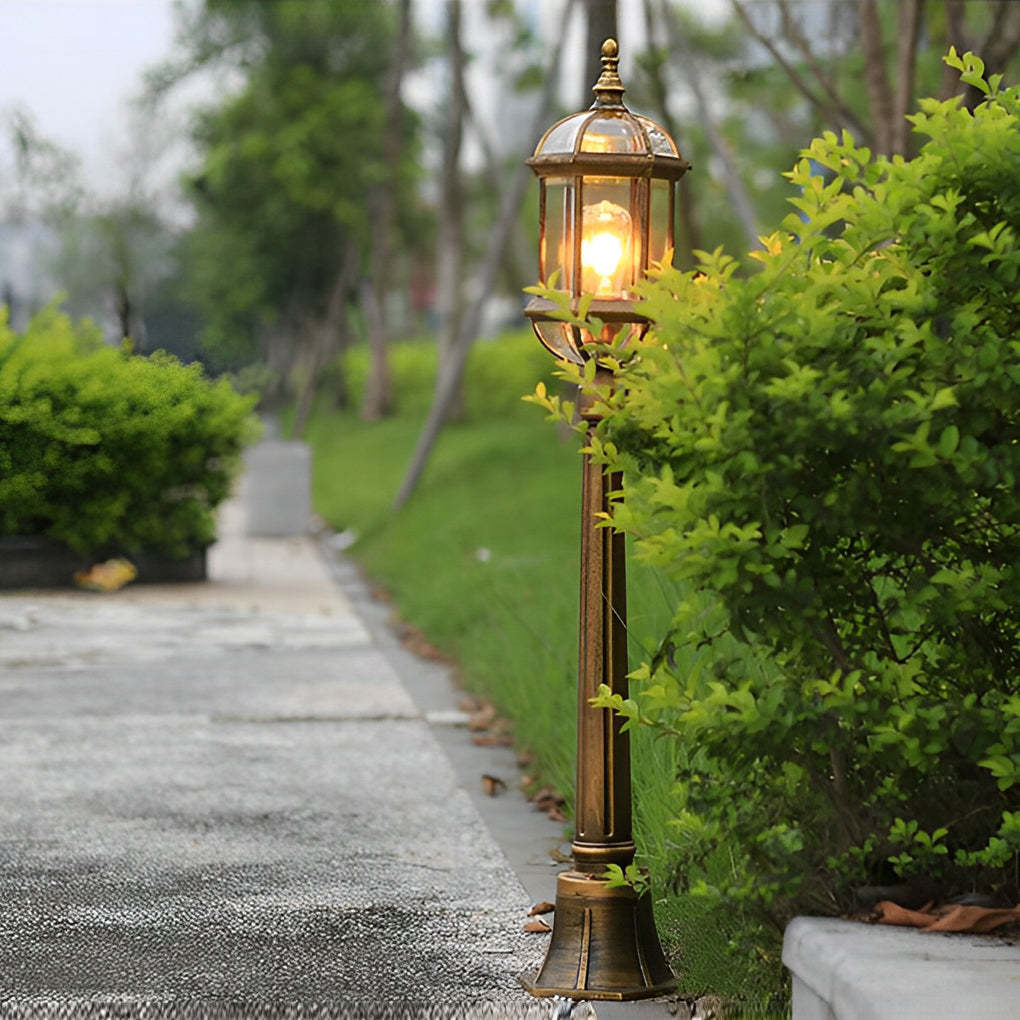 Vintage Golden LED Outdoor Pathway Light Luxury European-style Lawn Lamp-Lighom