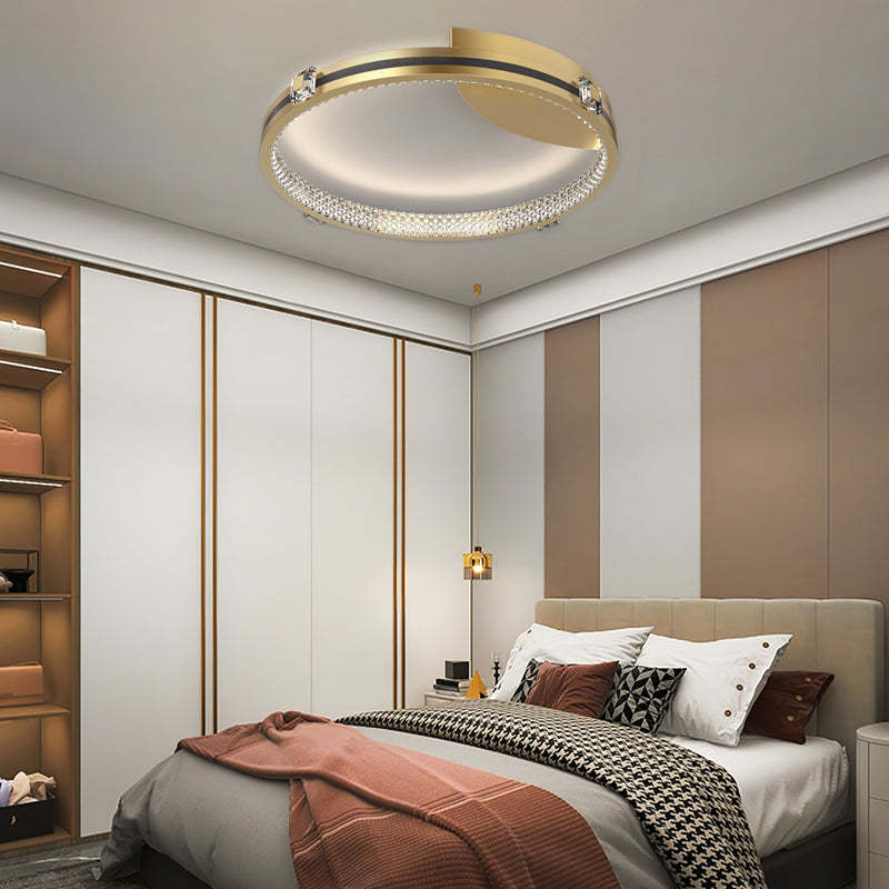 Ring 3-Step Dimming Crystal Modern Ceiling Light