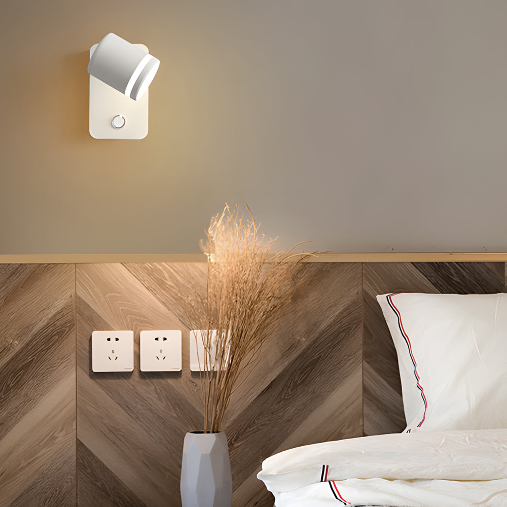USB Rotatable Magnetic Wall Light Bedside Spotlight-Lighom