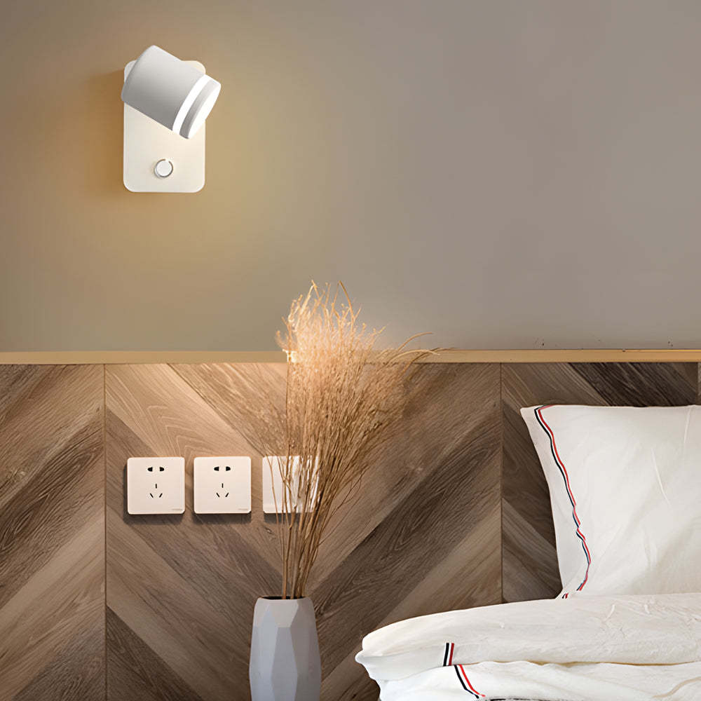 USB Rotatable Magnetic Wall Light Bedside Spotlight-Lighom