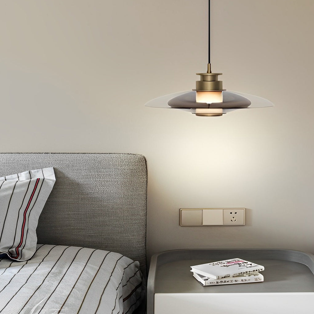 Minimalist Round Glass LED Modern Pendant