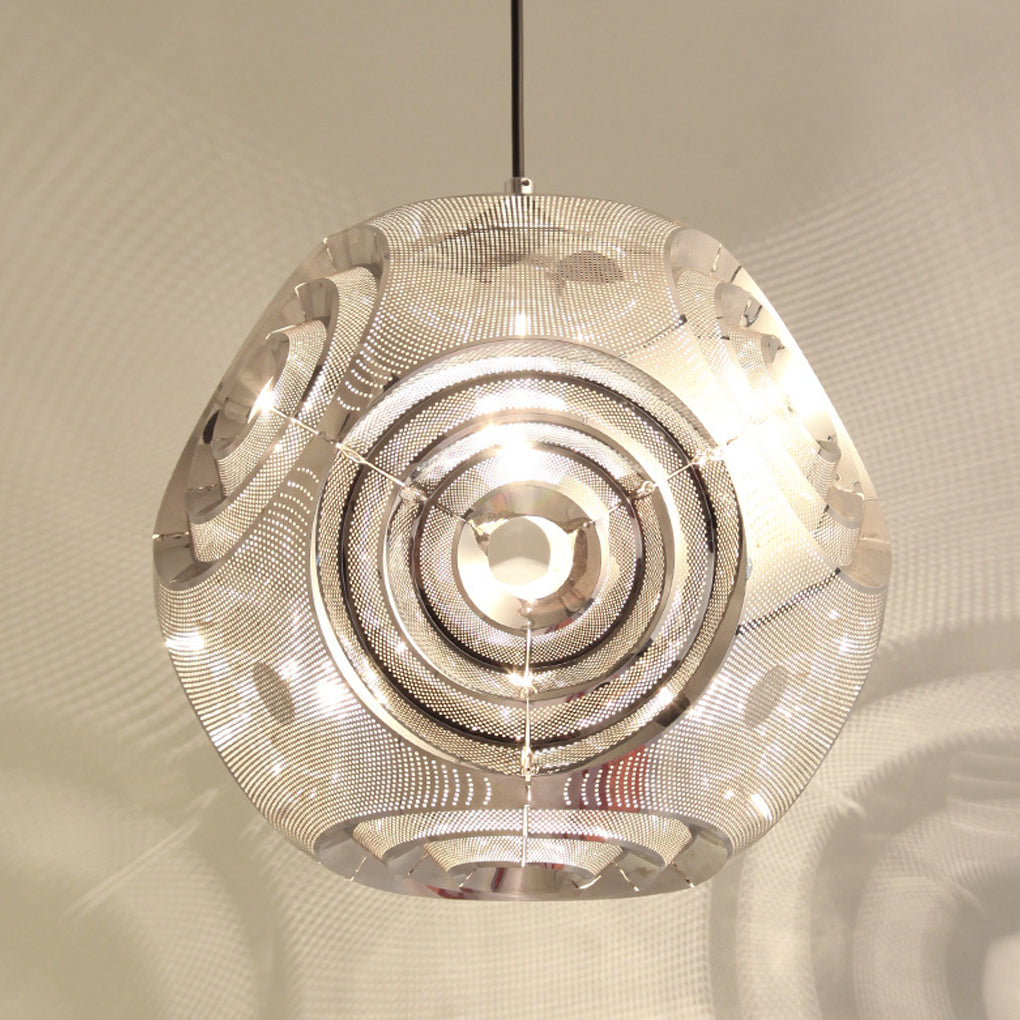 Irregular Circular Stainless Steel Post-Modern Chandelier