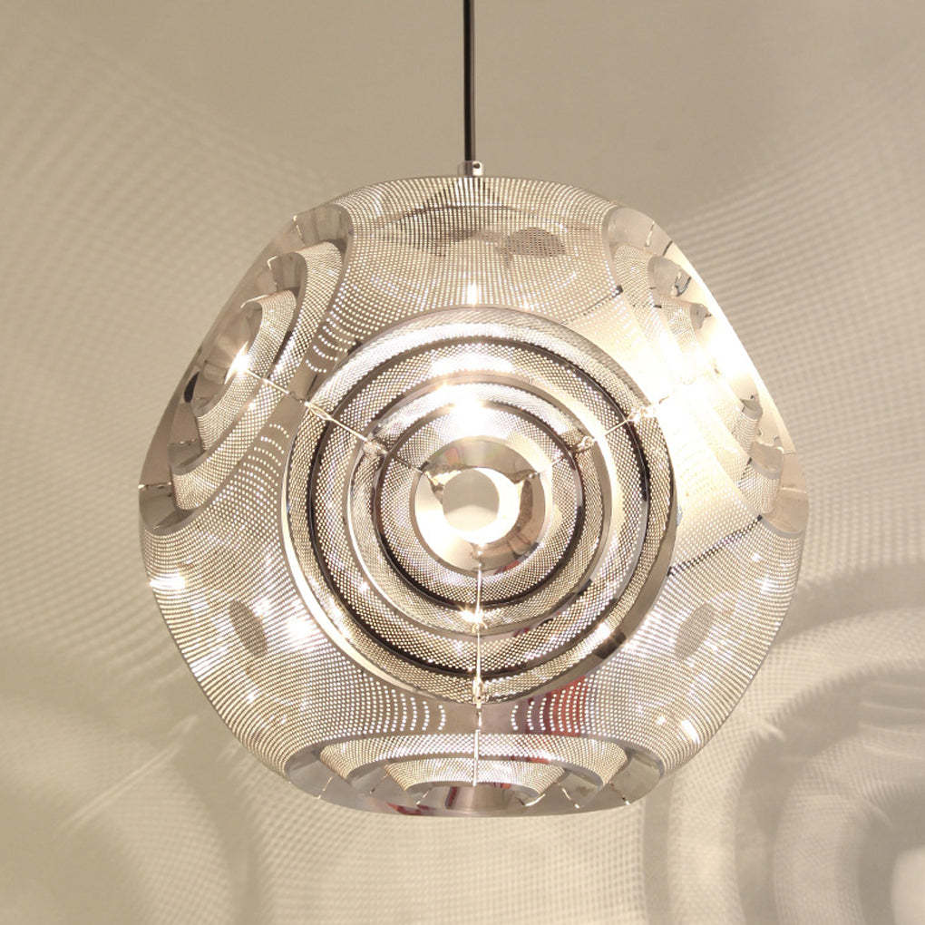 Irregular Circular Stainless Steel Post-Modern Chandelier