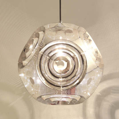 Irregular Circular Stainless Steel Post-Modern Chandelier