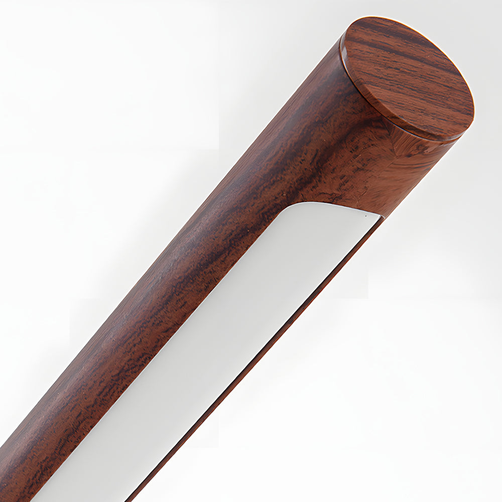 Minimalist Linear Wood LED Desk Lamp with USB Port and Dimmable Light Bar-Lighom