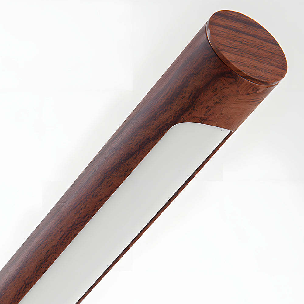 Minimalist Linear Wood LED Desk Lamp with USB Port and Dimmable Light Bar-Lighom