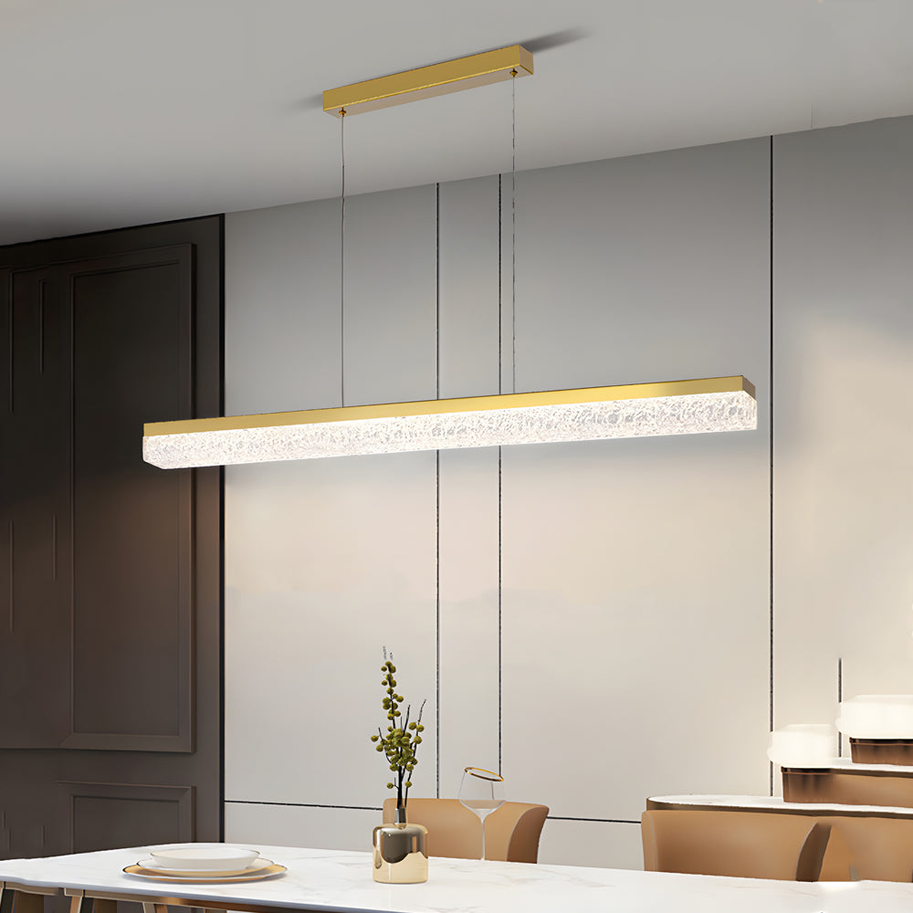 Lighom creative linear island bronze pendant lighting in synthetic