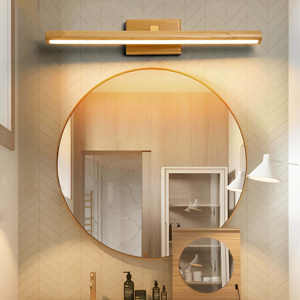 Rotatable Wood LED Bathroom Vanity Light — Wood / Neutral White