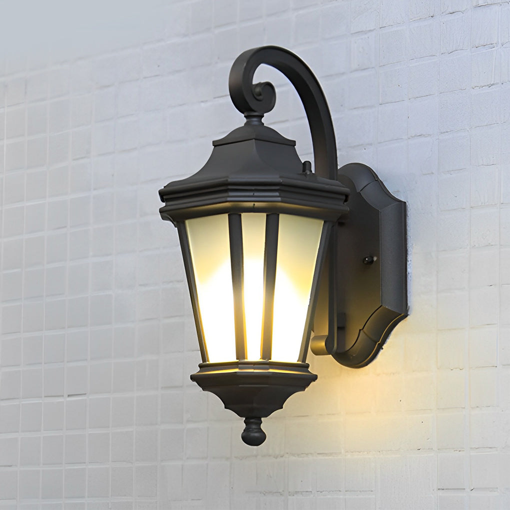 Minimalist Frosted Glass Waterproof European-Style Outdoor Wall Lamp-Lighom