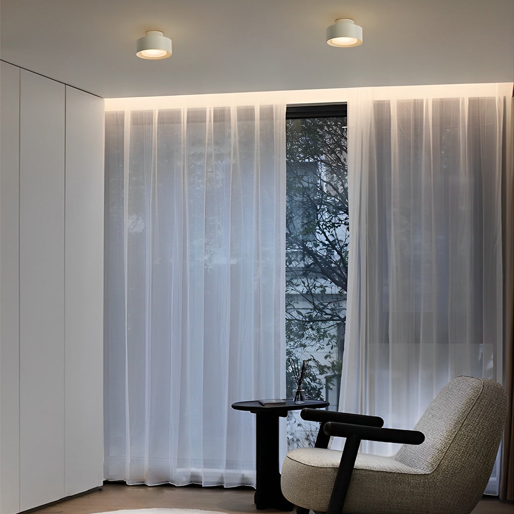 Small Round Aluminum LED Minimalist Surface Ceiling Light
