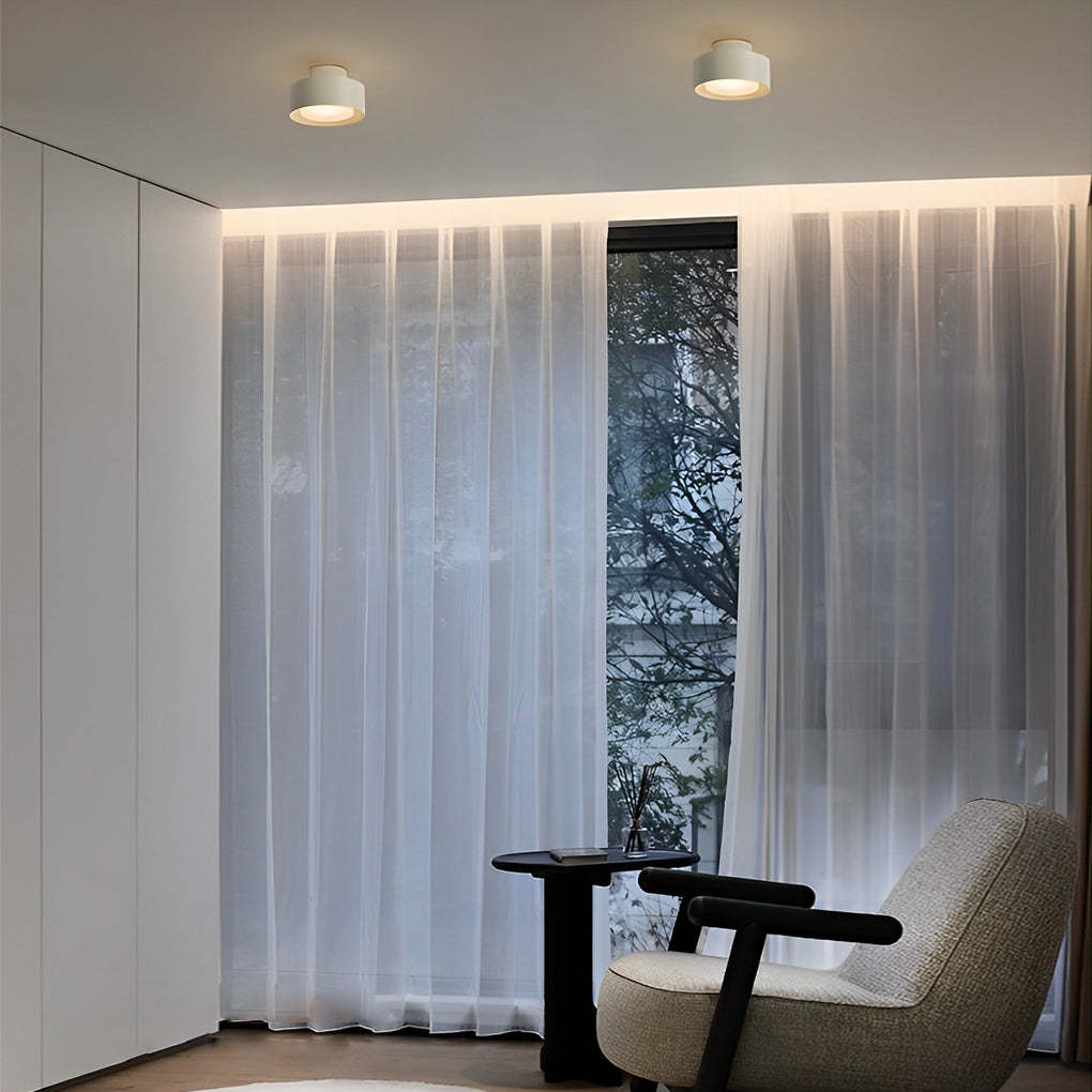Small Round Aluminum LED Minimalist Surface Ceiling Light