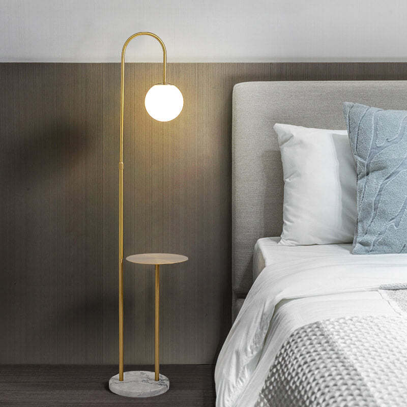 Industrial Iron Shelf Floor Lamp