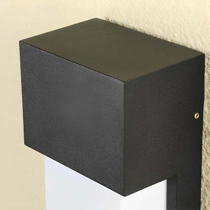 Rectangular Waterproof LED 10W Black Modern Outdoor Wall Light Fixture-Lighom