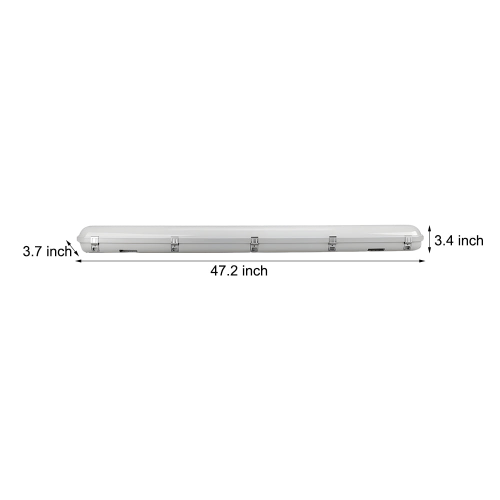 47" White Vapor-Tight Flush Mount Ceiling Light