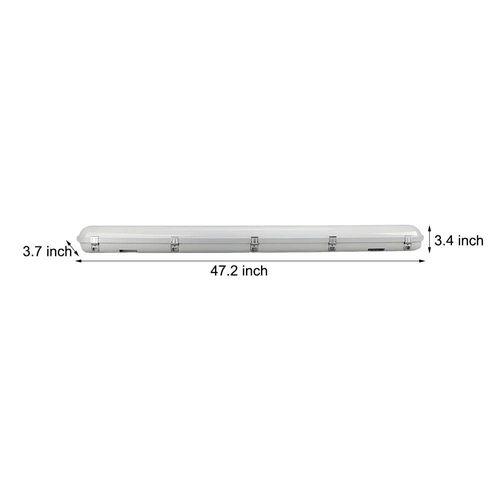 47" White Vapor-Tight Flush Mount Ceiling Light