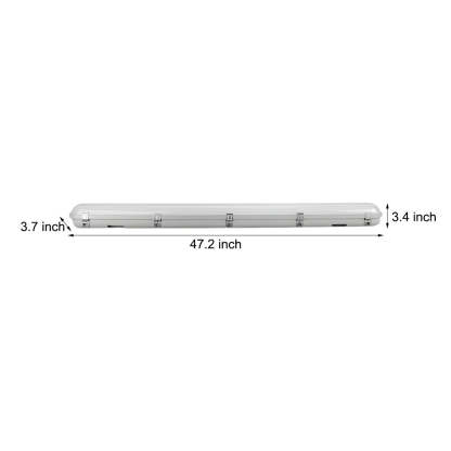 47" White Vapor-Tight Flush Mount Ceiling Light