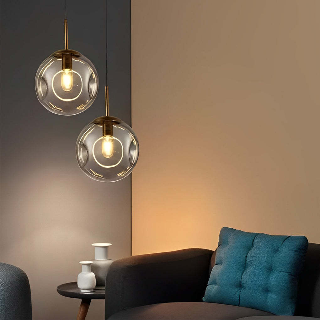 Glass Globe Metal Nordic Small Chandelier