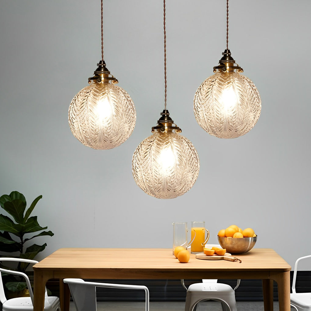 Glass Ball Dimmable LED Modern Pendant