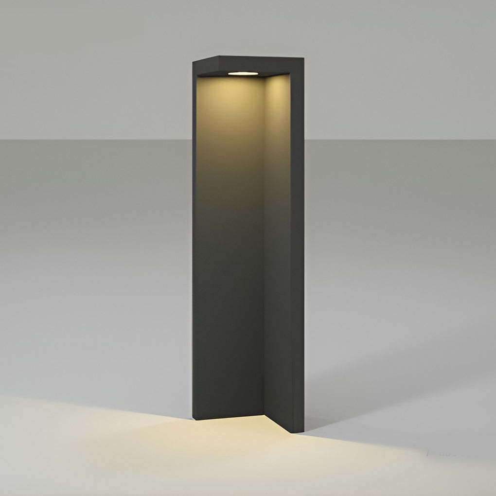Half-Cut Rectangular Fixture Modern Outdoor Path Light in Gray, LED 4.5W, IP54 Waterproof-Lighom