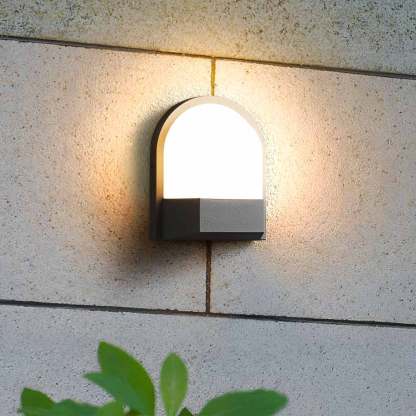 Minimalist Waterproof LED Dark Gray Modern Outdoor Wall Lamp Exterior Lights-Lighom