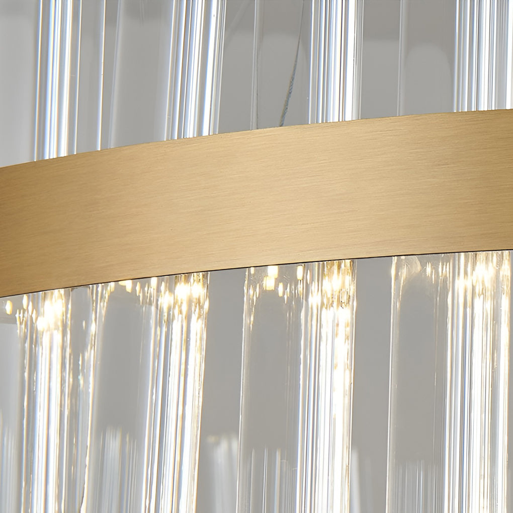 Round Crystal Dimmable LED Nordic Chandelier