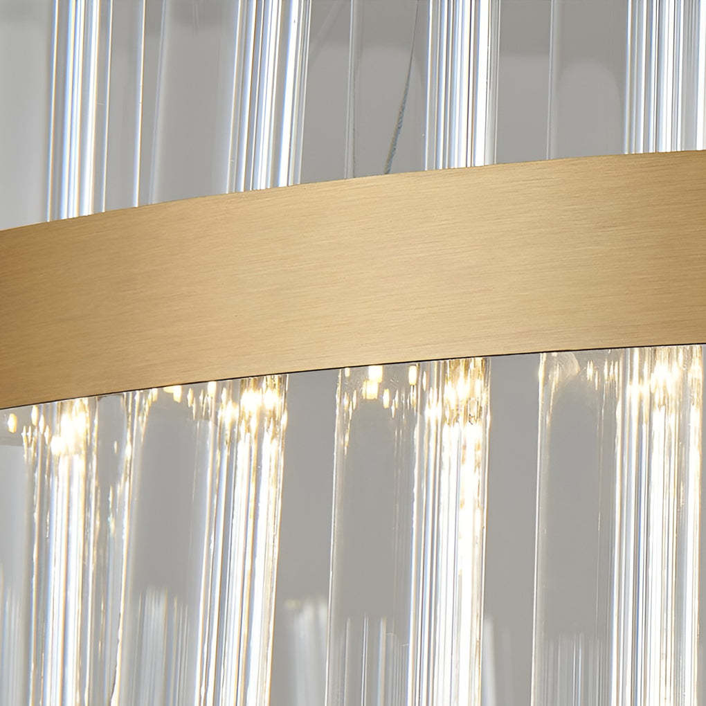 Round Crystal Dimmable LED Nordic Chandelier