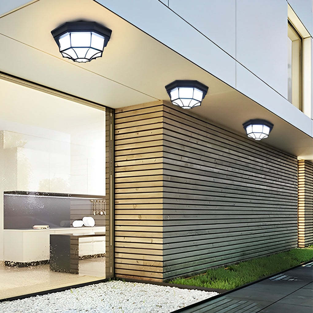 Outdoor Waterproof Aluminum Glass LED European Ceiling Light