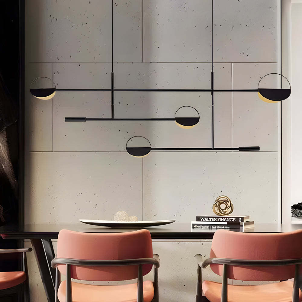 Modern Adjustable Color Temperature LED Iron Linear Pendant