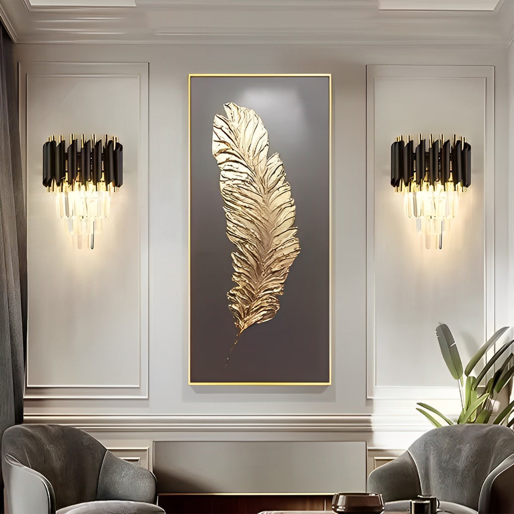 Creative Metal Crystal Glass LED Postmodern Wall Sconce Lighting-Lighom
