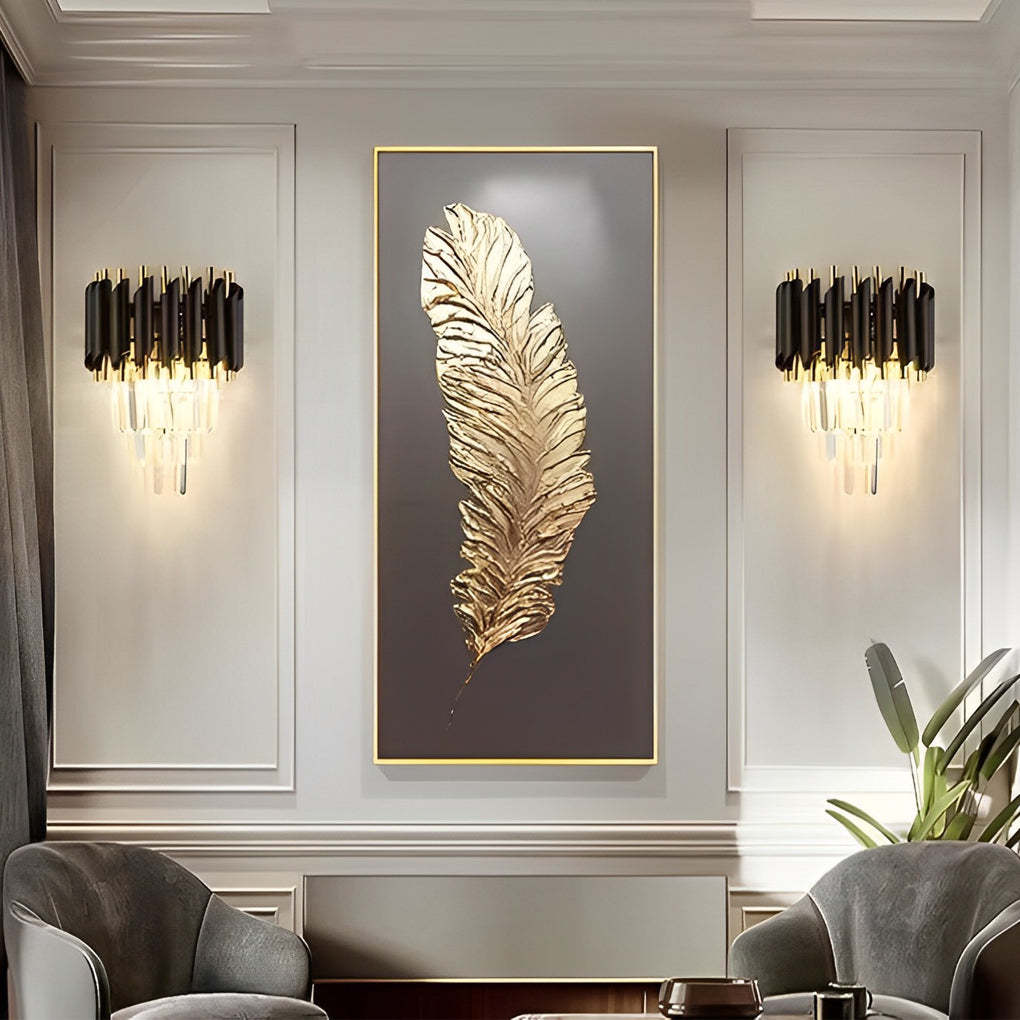 Creative Metal Crystal Glass LED Postmodern Wall Sconce Lighting-Lighom