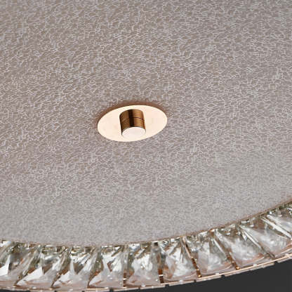 Round Crystal Dimmable Glass Modern Ceiling Fixture