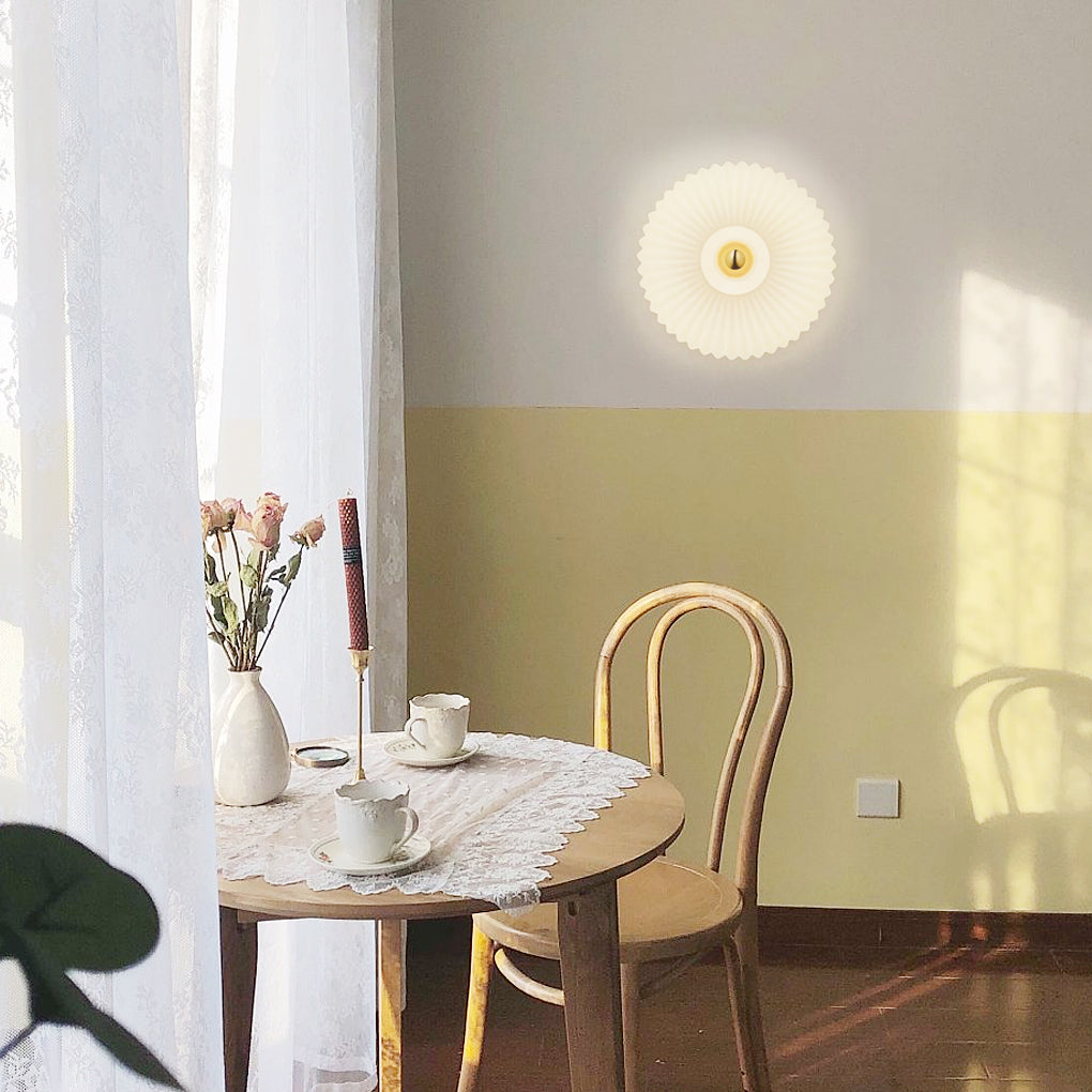 Round Striped Glass LED Post-Modern Wall Lights Fixture Wall Sconce Lighting-Lighom
