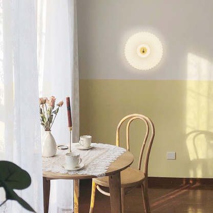 Round Striped Glass LED Post-Modern Wall Lights Fixture Wall Sconce Lighting-Lighom