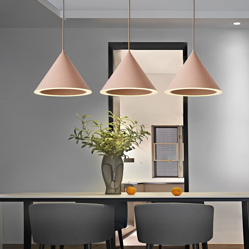 Minimalist Conical LED Macaron Nordic Kitchen Island Pendant
