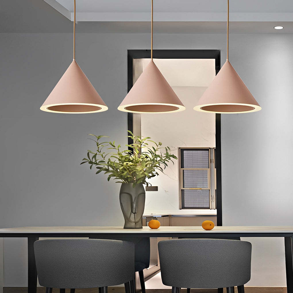 Minimalist Conical LED Macaron Nordic Kitchen Island Pendant