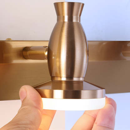 Adjustable Gold Bathroom Vanity Light with 180° Rotatable Heads - 3/4 Light LED Fixture-Lighom