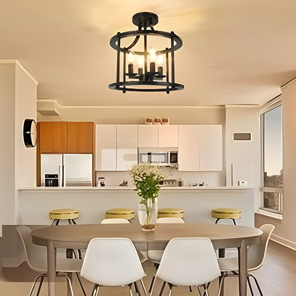 Retro Metal Lantern Industrial Pendant Ceiling Light